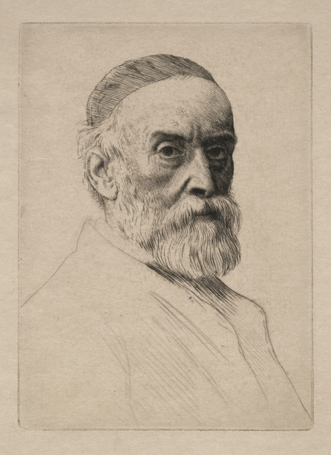 Gallery Edition study of Alphonse Legros's George Frederick Watts.