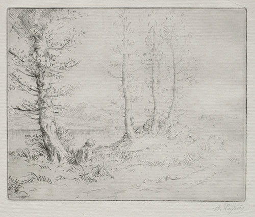 Gallery Edition study of Alphonse Legros's Le long de la rive.