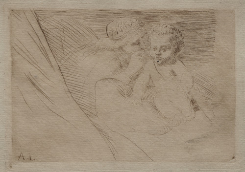 Gallery Edition study of Alphonse Legros's Mab and Cupid.