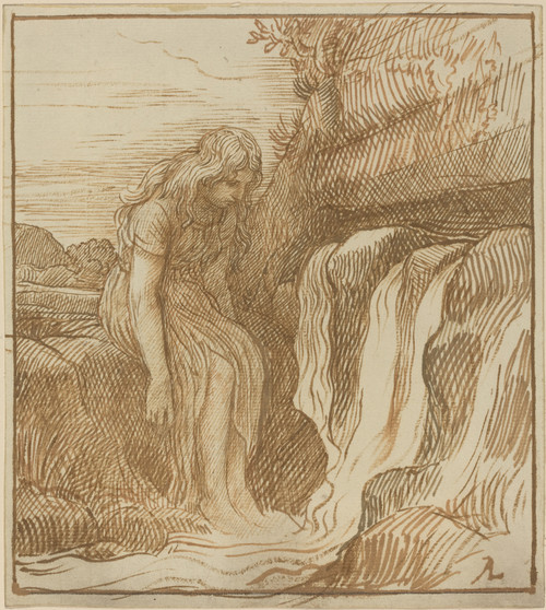 Gallery Edition study of Alphonse Legros's Peasant at the Source.