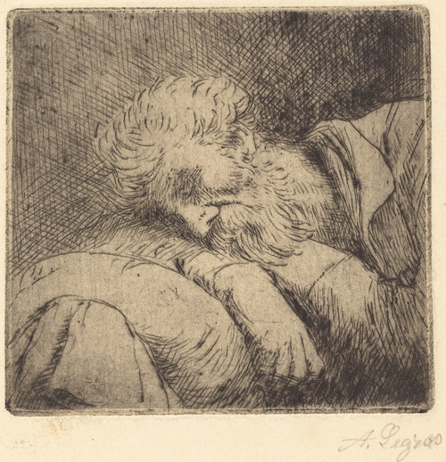 Gallery Edition study of Alphonse Legros's Sleeping Beggar.