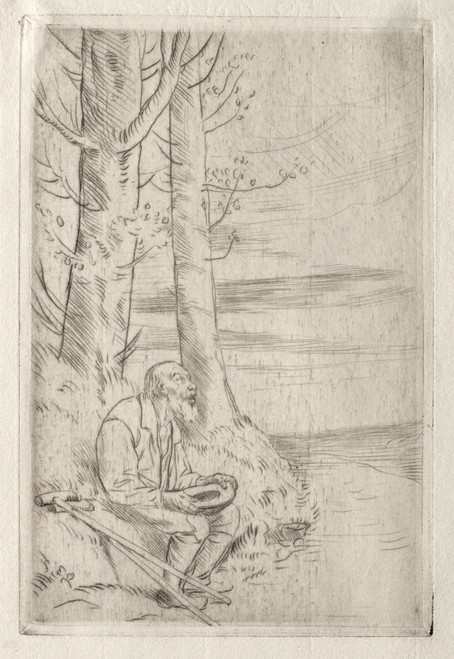 Gallery Edition study of Alphonse Legros's The Blind Beggar.