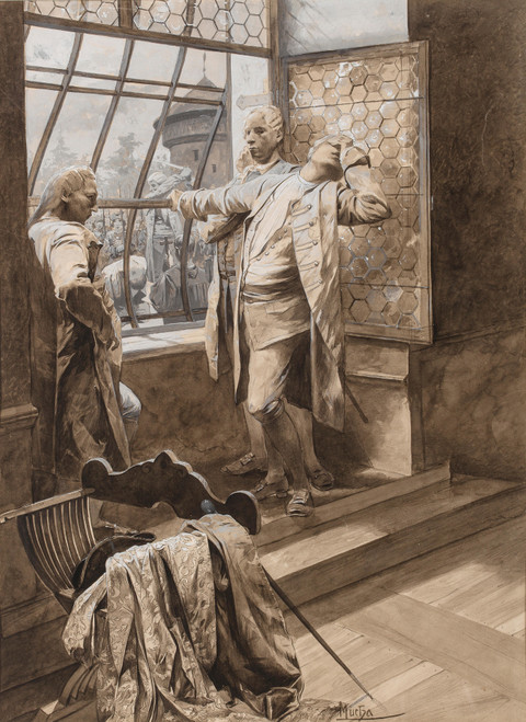 Gallery Edition study of Alphonse Mucha's Exécution de Katte.