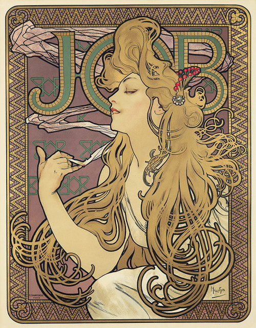 Gallery Edition study of Alphonse Mucha's Job.