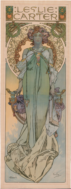 Gallery Edition study of Alphonse Mucha's Leslie Carter.