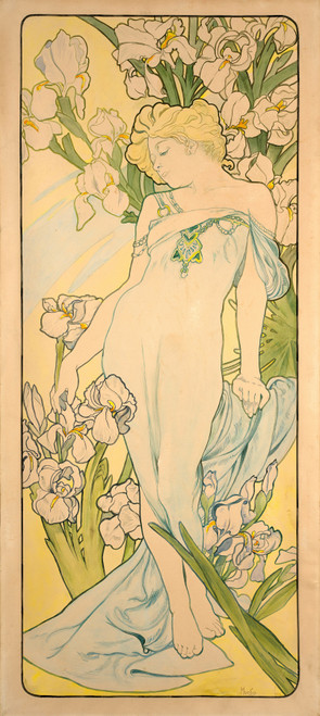Gallery Edition study of Alphonse Mucha's L’Iris.