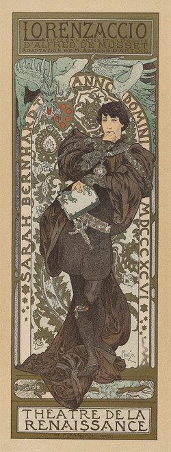 Gallery Edition study of Alphonse Mucha's Lorenzaccio.