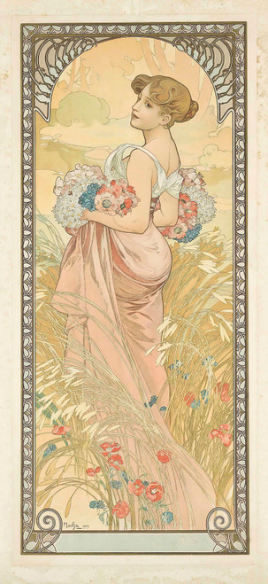 Gallery Edition study of Alphonse Mucha's Summer.
