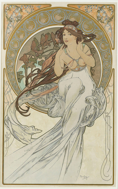 Gallery Edition study of Alphonse Mucha's The Arts 1.