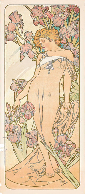 Gallery Edition study of Alphonse Mucha's The Iris.