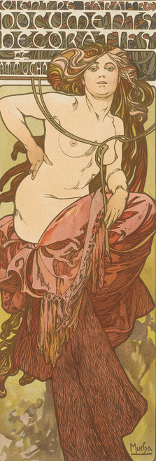 Gallery Edition study of Alphonse Mucha's Untitled Plate 13.