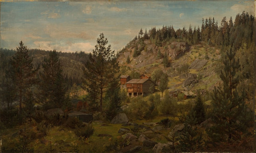 Gallery Edition study of Amaldus Nielsen's Aadal. Vinje, Telemark.