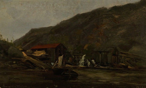 Gallery Edition study of Amaldus Nielsen's Regnstemning, Mandal.