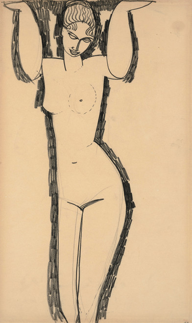 Gallery Edition study of Amedeo Modigliani's Cariatide.