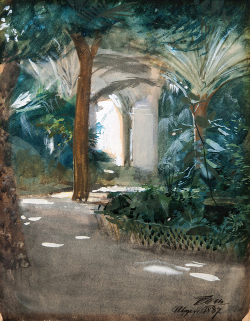 Gallery Edition study of Anders Zorn's Garden in Algiers.