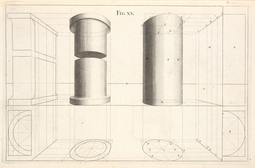 Gallery Edition study of Andrea Pozzo's A column in perspective.