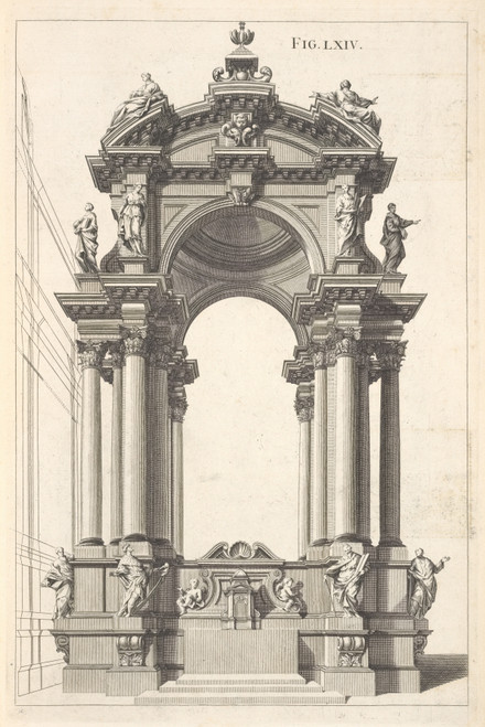 Gallery Edition study of Andrea Pozzo's A square design in perspective..