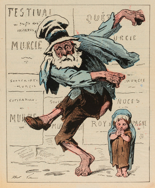 Gallery Edition study of André Gill's Charité bien ordonnée.