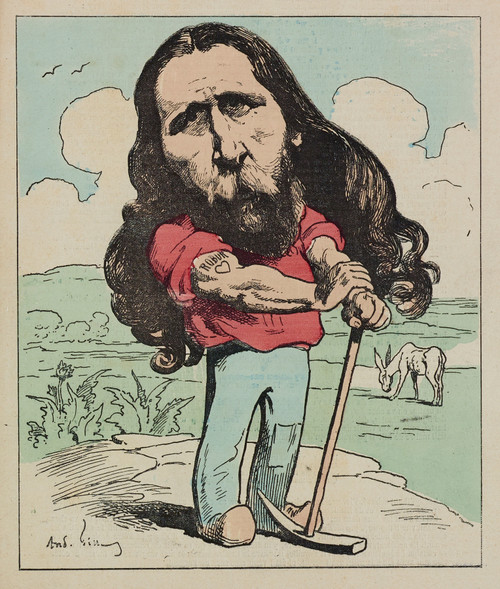 Gallery Edition study of André Gill's Léon Cladel.
