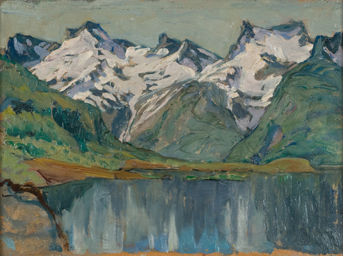 Gallery Edition study of Anna Boberg's A Mountain Lake. Study from North Norway.