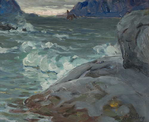 Gallery Edition study of Anna Boberg's Beach. Study from North Norway.