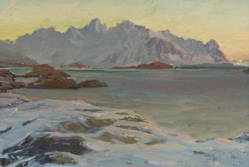 Gallery Edition study of Anna Boberg's Mountains.Study from North Norway.