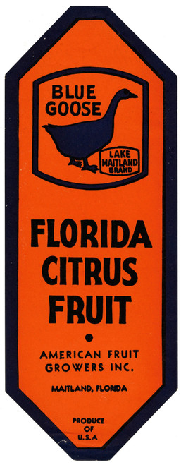 Gallery Edition study of Anonymous's Blue Goose Florida Citrus Fruit Label.