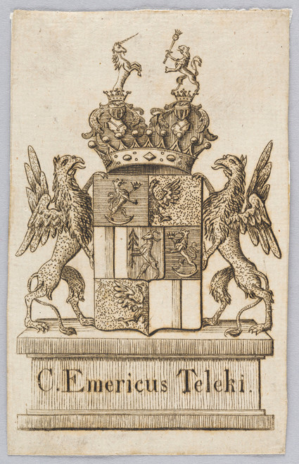Gallery Edition study of Anonymous's Bookplate; C. Emericus Teleki.