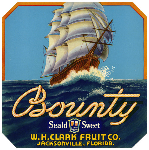 Gallery Edition study of Anonymous's Bounty Fruit Label.