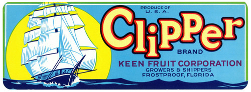 Gallery Edition study of Anonymous's Clipper Brand Florida Citrus Label.