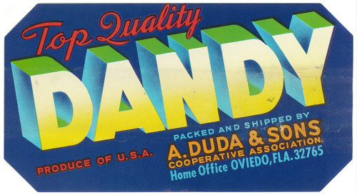 Gallery Edition study of Anonymous's Dandy Produce Label.