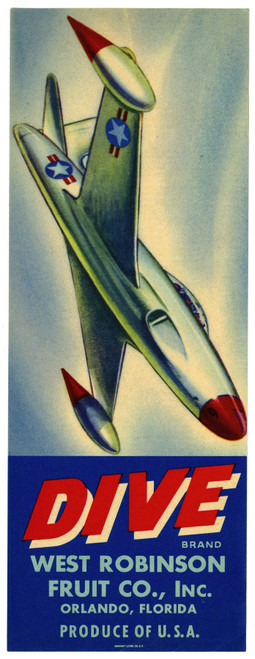 Gallery Edition study of Anonymous's Dive Brand Fruit Label.