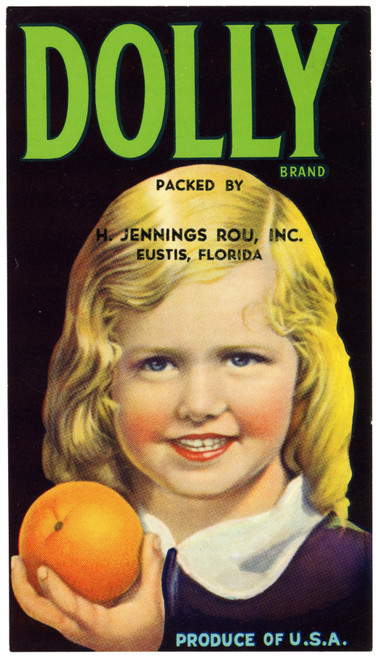 Gallery Edition study of Anonymous's Dolly Brand Citrus Label.