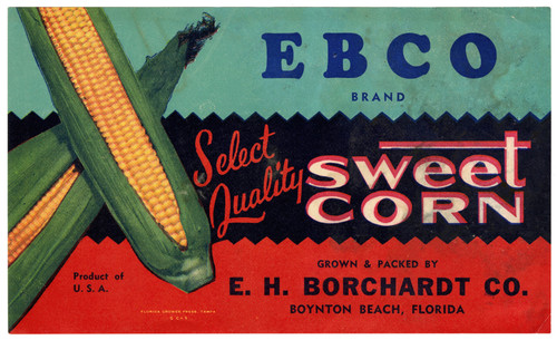 Gallery Edition study of Anonymous's EBCO Brand Sweet Corn Label.