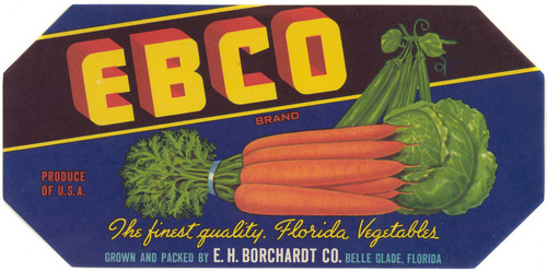 Gallery Edition study of Anonymous's EBCO Brand Vegetable Label.