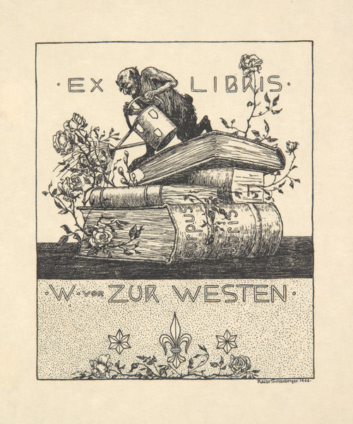 Gallery Edition study of Anonymous's Ekslibris Walter von Zur Westen (1871-1948).