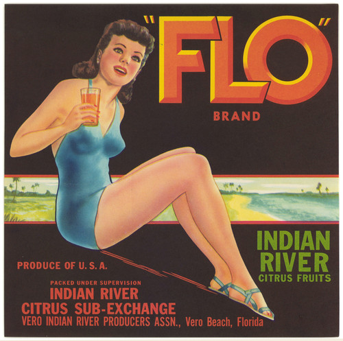 Gallery Edition study of Anonymous's Flo Brand Citrus Label.
