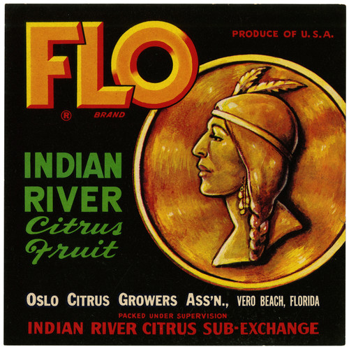 Gallery Edition study of Anonymous's Flo Brand Citrus Label.
