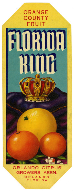 Gallery Edition study of Anonymous's Florida King Citrus Label.