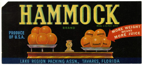 Gallery Edition study of Anonymous's Hammock Brand Citrus Label.