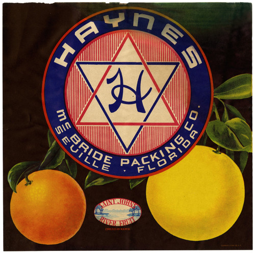 Gallery Edition study of Anonymous's Haynes Citrus Label.