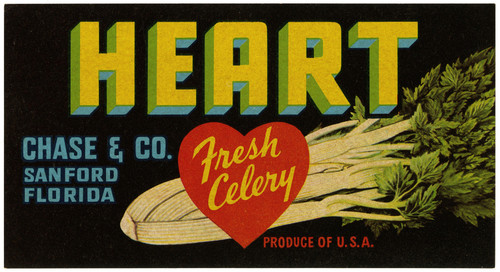 Gallery Edition study of Anonymous's Heart Fresh Celery Label.