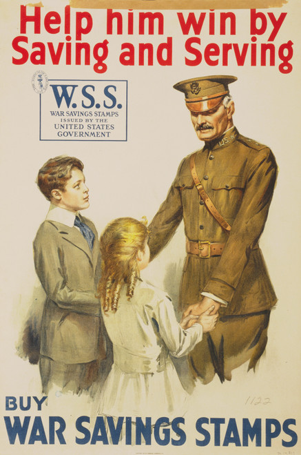 Gallery Edition study of Anonymous's Help him win by saving and serving–Buy War Savings Stamps.