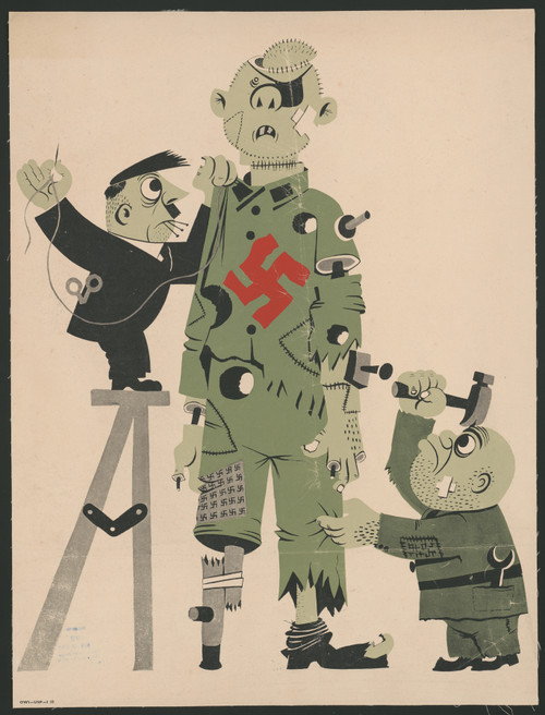 Gallery Edition study of Anonymous's Hitler and Mussolini making a puppet.