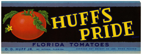 Gallery Edition study of Anonymous's Huff’s Pride Florida Tomatoes Label.