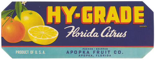 Gallery Edition study of Anonymous's Hy-Grade Brand Florida Citrus Label.