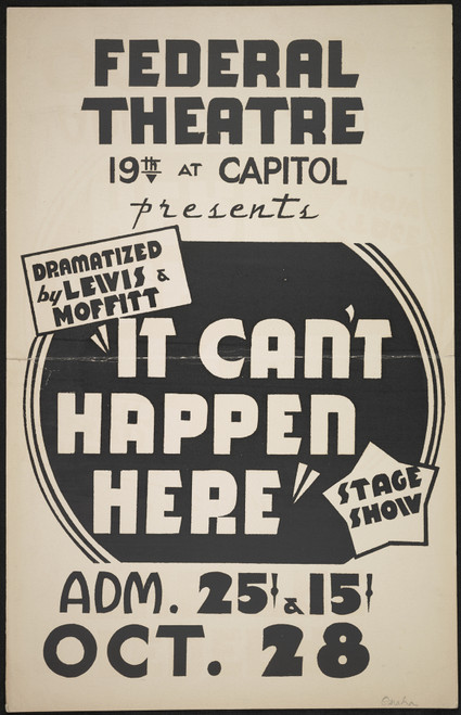 Gallery Edition study of Anonymous's It Can’t Happen Here.