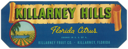 Gallery Edition study of Anonymous's Killarney Hills Florida Citrus Label.