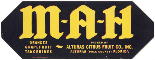 Gallery Edition study of Anonymous's M-A-H Citrus Label.