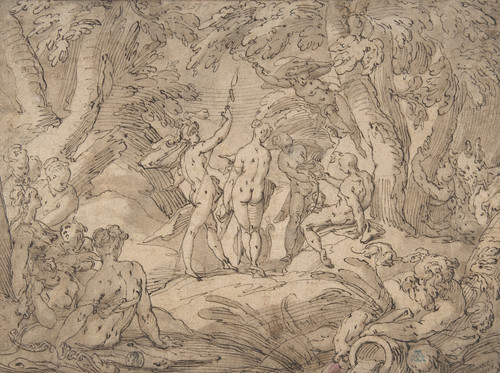 Gallery Edition study of Abraham Bloemaert's The Judgment of Paris.